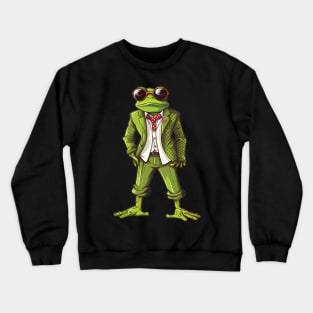 Frog Lovers Funny Gift Froggy Fashion Showdown Crewneck Sweatshirt